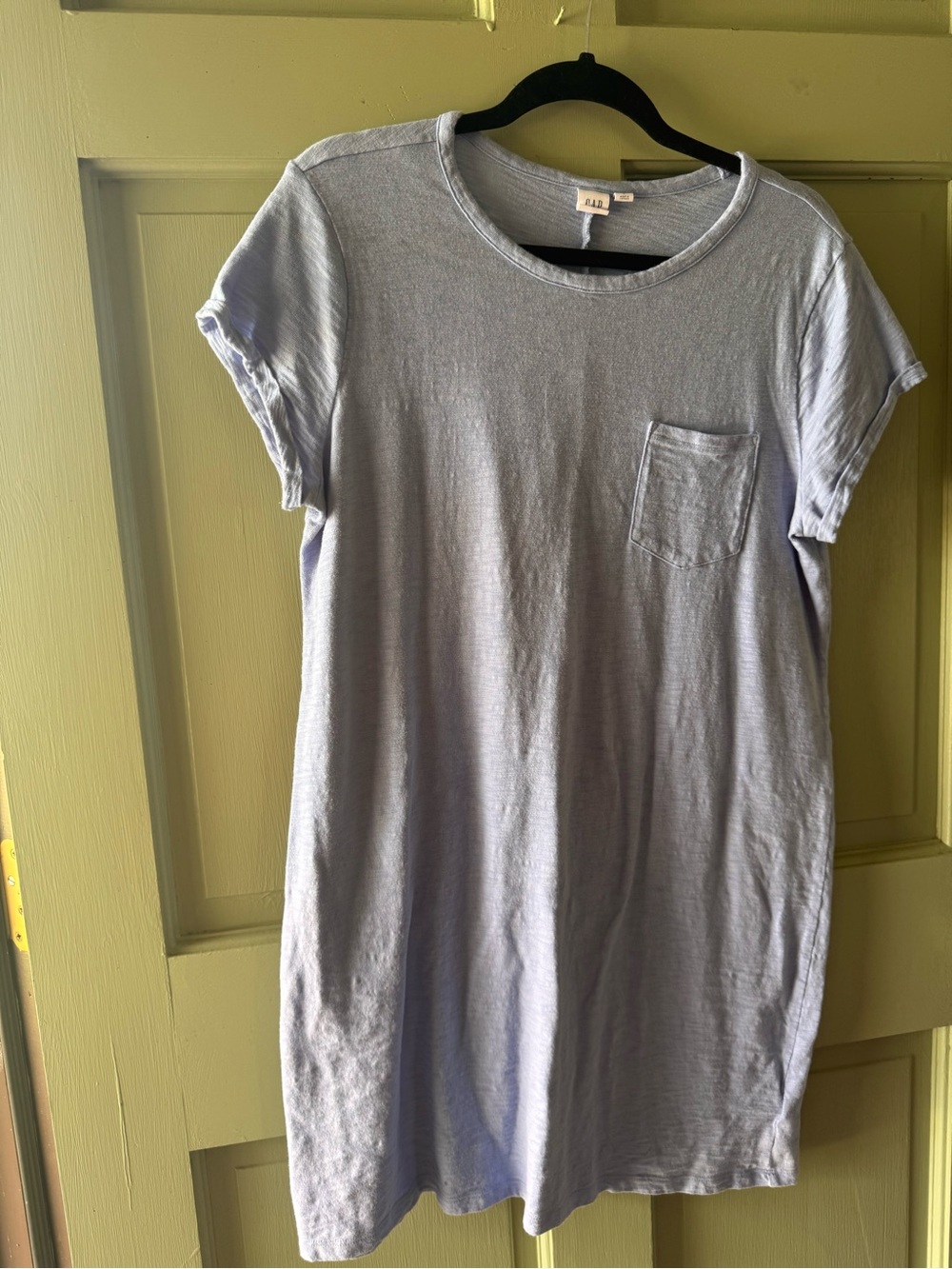 GAP Heathered Light Periwinkle Blue Tee Dress size L